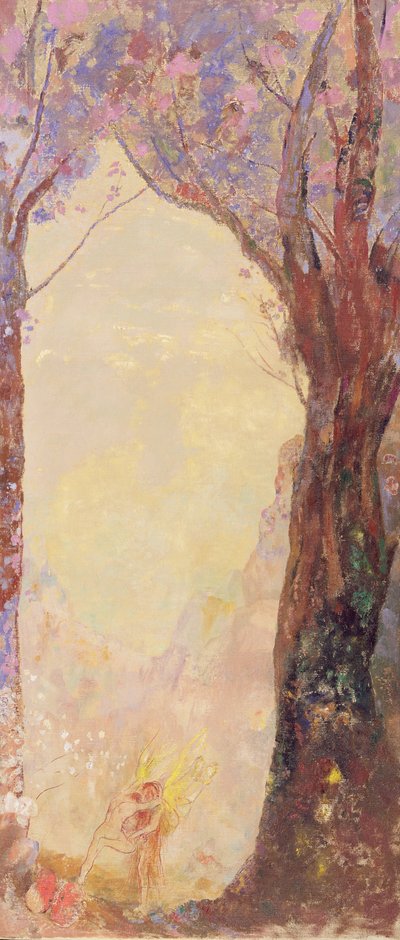 Giacobbe lotta con un angelo, c.1905-10 da Odilon Redon